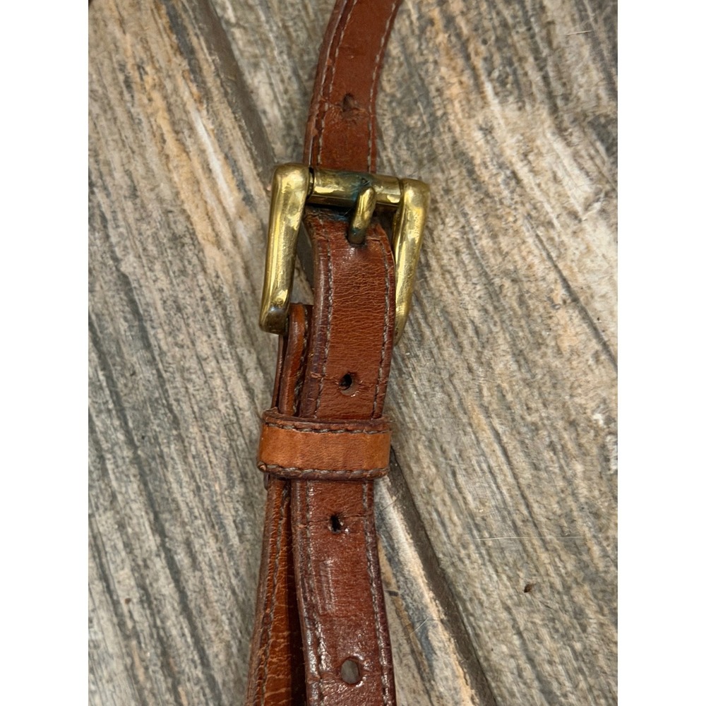 Dooney & Bourke Vintage All Weather Leather Crossbody Saddle Bag Burgundy Purse - Picture 5 of 14